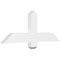 Ekena Millwork Eugene Architectural Grade PVC Gable Bracket, 36"W x 13 1/2"H x 2"D x 4"F, 9/12 Pitch GBP036X14X0204EUG00 - alternate 1